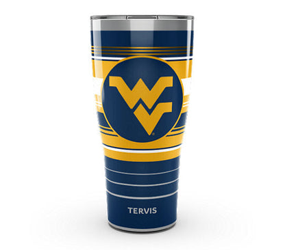 West Virginia Mountaineers - Hype Stripes Stainless Steel Tumbler - Mann