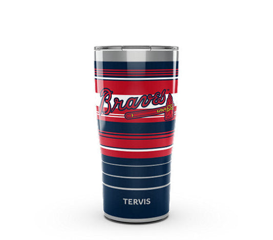 Atlanta Braves - MLB Hype Stripes Stainless Steel Tumbler - Mann