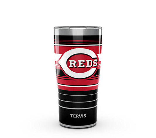 Cincinnati Reds - MLB Hype Stripes Stainless Steel Tumbler - Mann