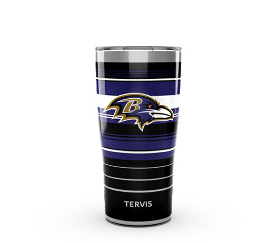Baltimore Ravens - NFL Hype Stripes Stainless Steel Tumbler - Mann