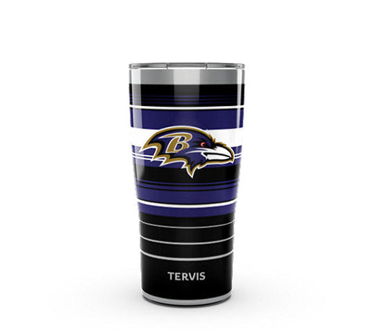 Baltimore Ravens - NFL Hype Stripes Stainless Steel Tumbler - Mann