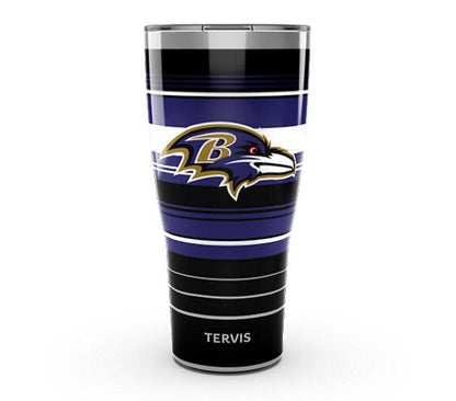 Baltimore Ravens - NFL Hype Stripes Stainless Steel Tumbler - Mann