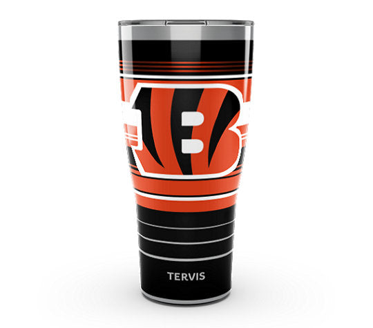 Cincinnati Bengals - NFL Hype Stripes Stainless Steel Tumbler - Mann