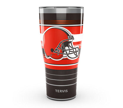 Cleveland Browns - NFL Hype Stripes Stainless Steel Tumbler - Mann