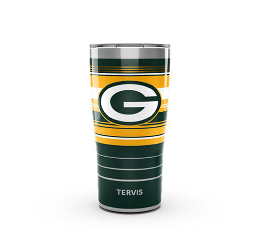 Green Bay Packers - NFL Hype Stripes Stainless Steel Tumbler - Mann