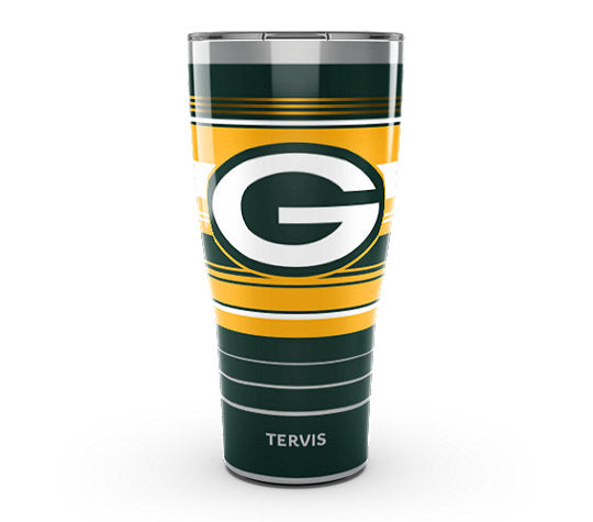 Green Bay Packers - NFL Hype Stripes Stainless Steel Tumbler - Mann