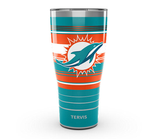 Miami Dolphins - Tervis Hype Stripes Stainless Steel Tumbler