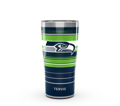 Seattle Seahawks - NFL Hype Stripes Stainless Steel Tumbler - Mann