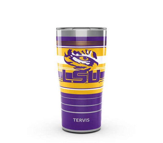 LSU Tigers - Fleur-de-Lis - Hype Stripes Stainless Steel Tumbler - Mann