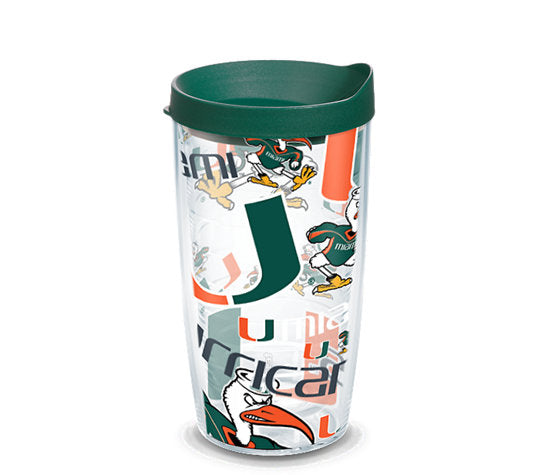 Miami Hurricanes - Tervis NCAA All Over Plastic Tumbler
