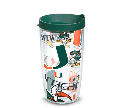 Miami Hurricanes - Tervis NCAA All Over Plastic Tumbler