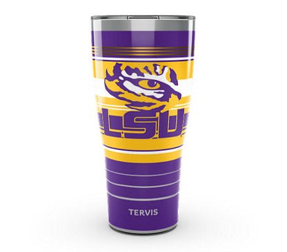 LSU Tigers - Fleur-de-Lis - Hype Stripes Stainless Steel Tumbler - Mann