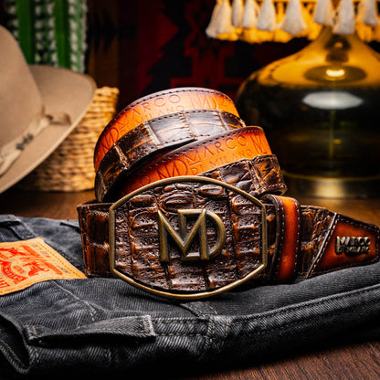 MDM Texas Belt Aged Brown - Mann