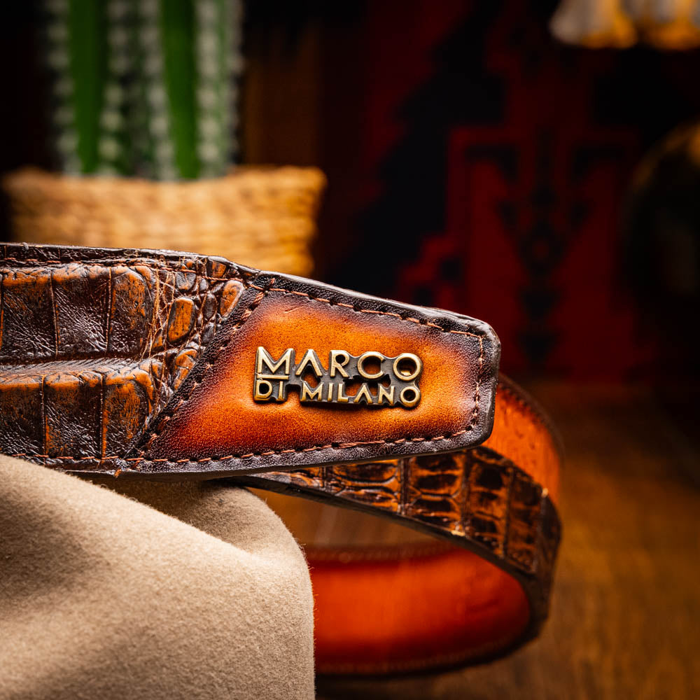 MDM Texas Belt Aged Brown - Mann