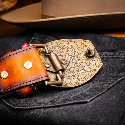 MDM Texas Belt Aged Brown - Mann