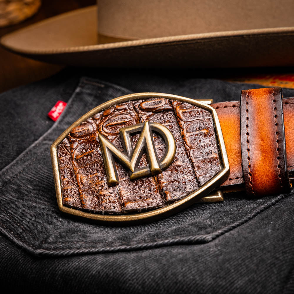 MDM Texas Belt Aged Brown - Mann