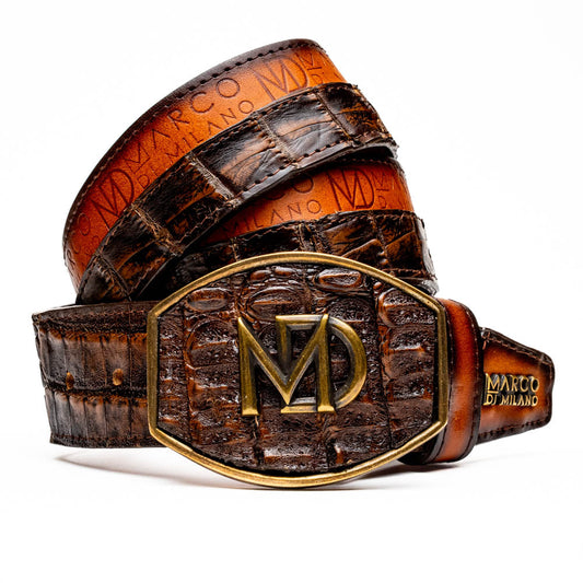 MDM Texas Belt Aged Brown - Mann
