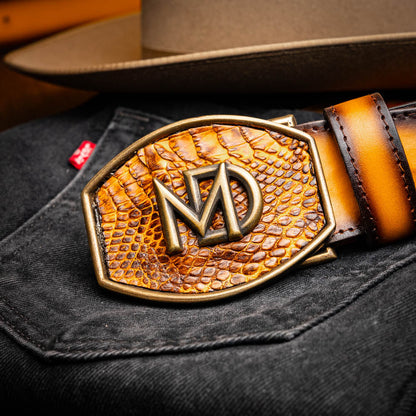 MDM Texas Belt Mustard Brown - Mann