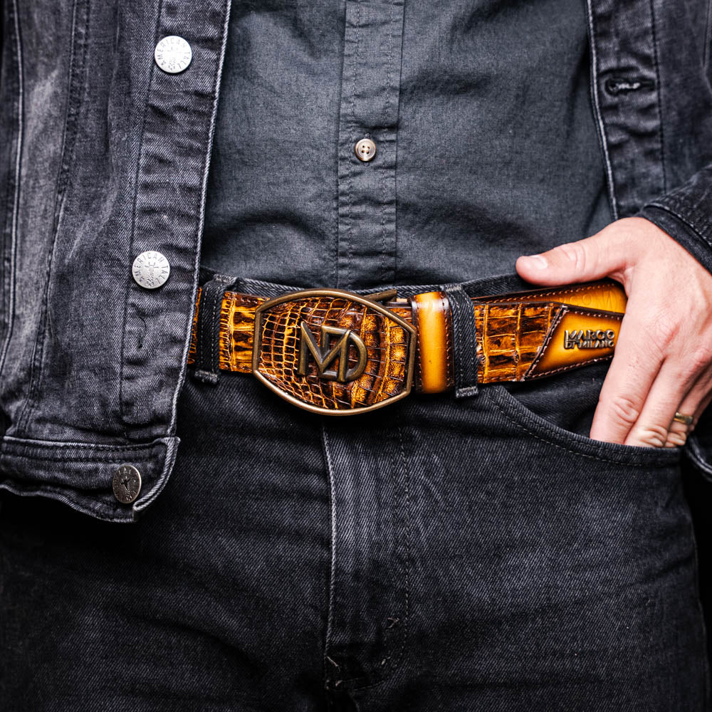 MDM Texas Belt Mustard Brown - Mann