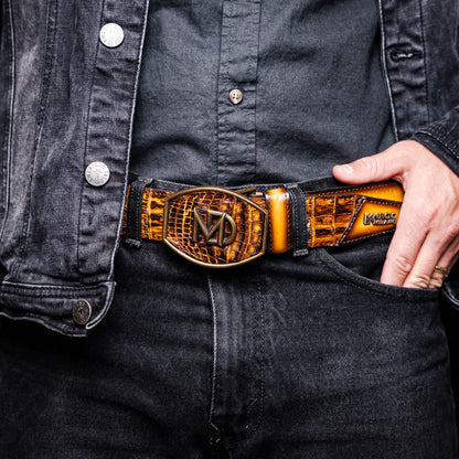 MDM Texas Belt Mustard Brown - Mann