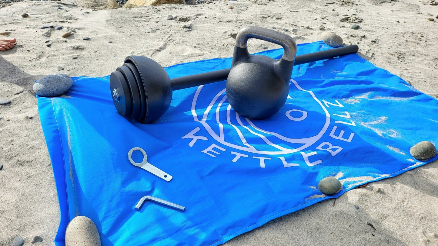 SoCal Kettlebellz 12–32 kg (26–71 lb) Adjustable Kettlebell/Mace System – Powder-Coated Cast-Iron – Black