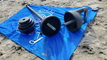 SoCal Kettlebellz 12–32 kg (26–71 lb) Adjustable Kettlebell/Mace System – Powder-Coated Cast-Iron – Black