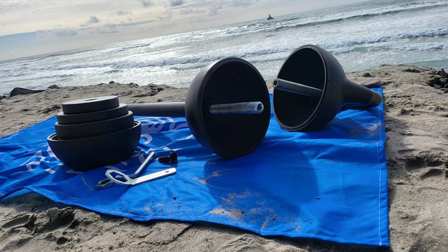 SoCal Kettlebellz 12–32 kg (26–71 lb) Adjustable Kettlebell/Mace System – Powder-Coated Cast-Iron – Black