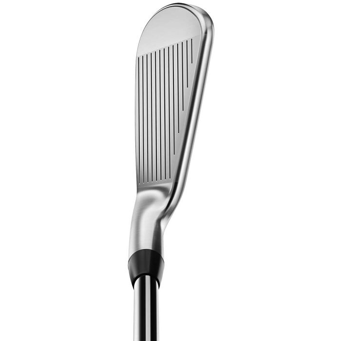 Titleist 2023 T200 iron golf club close-up, brushed steel finish, men's lifestyle gear