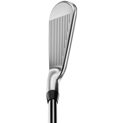 Titleist 2023 T200 iron golf club close-up, brushed steel finish, men's lifestyle gear