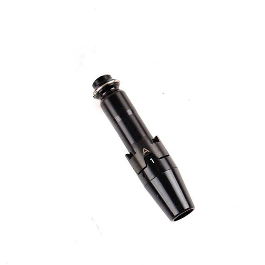 Titleist black golf club shaft adapter on white background, men's golf accessories