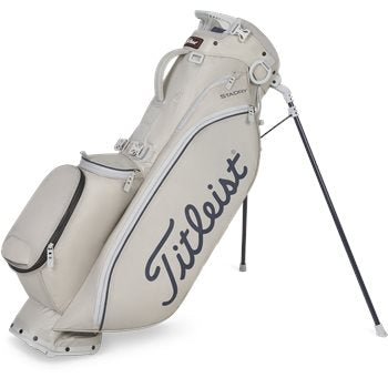 Titleist Players 4 Stadry beige golf stand bag with logo, lightweight and weather-resistant.