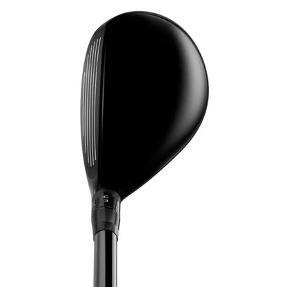 Titleist GT2 hybrid golf club head with matte black finish and white grooves, men's gear