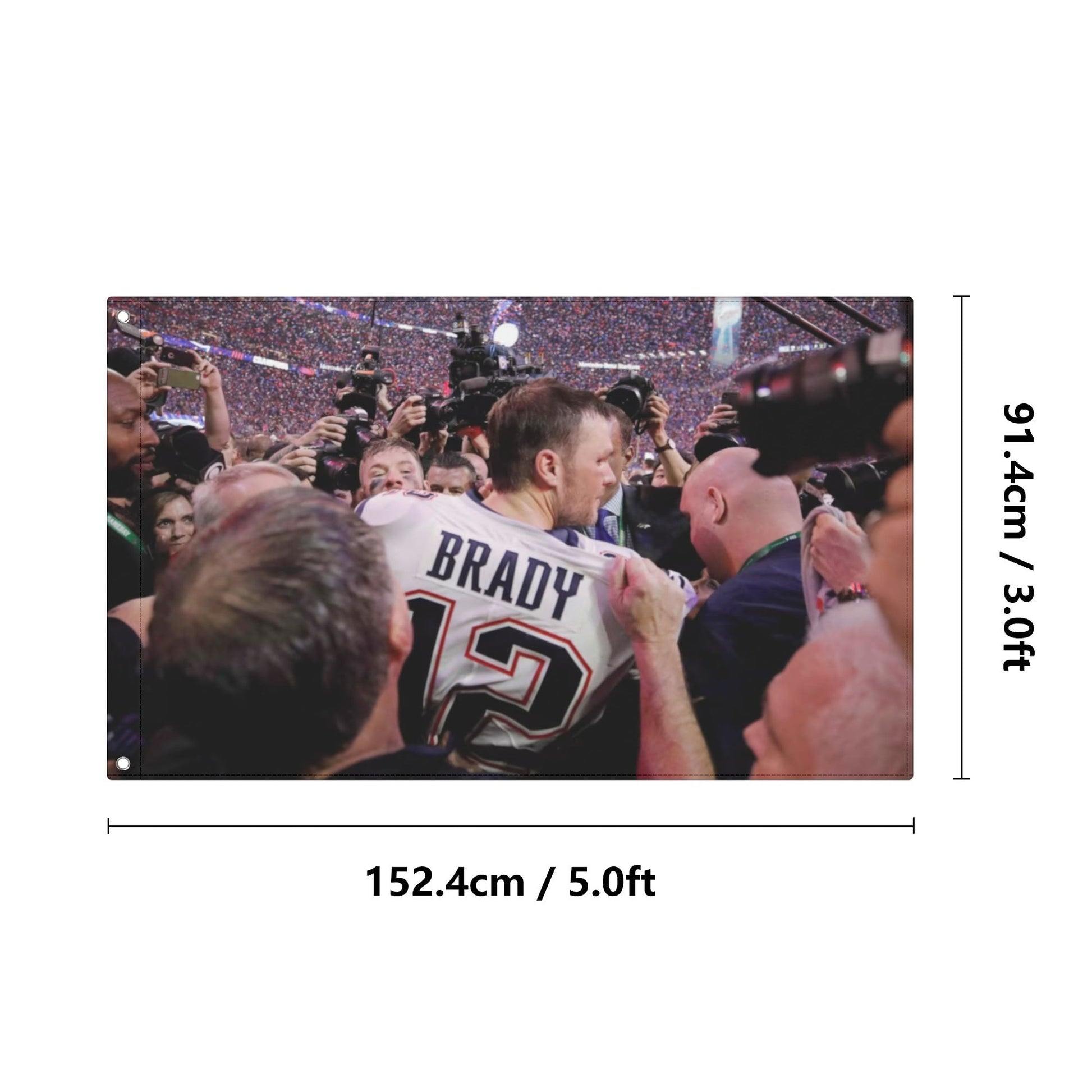AthleteFlags Tom Brady Super Bowl Flag - Mann