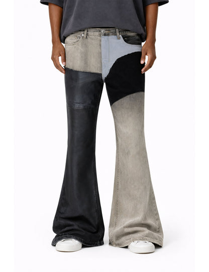 UNDEVELOPED Patchwork Flare Denim