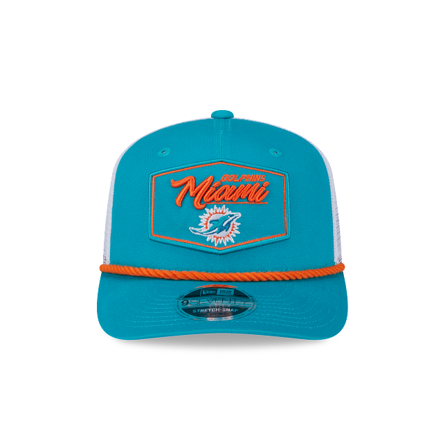 Miami Dolphins - 9Seventy Patch Stretch-Snap Trucker Hat, New Era - Mann