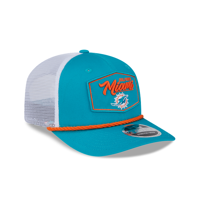 Miami Dolphins - 9Seventy Patch Stretch-Snap Trucker Hat, New Era - Mann