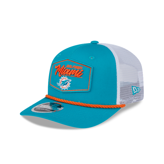 Miami Dolphins - 9Seventy Patch Stretch-Snap Trucker Hat, New Era - Mann