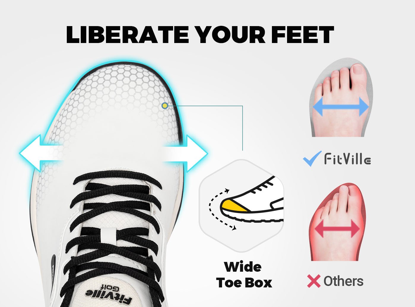 FitVille Men's SpeedEx Golf Shoes V1 - 18