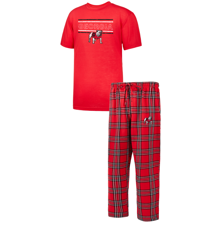 Georgia Bulldogs - Badge Top & Pant Pajama Set - Mann