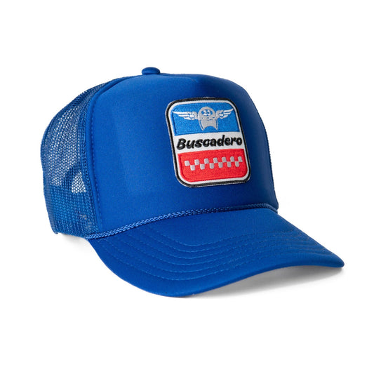 Buscadero Motorcycles 'Wings’ Foam Trucker Hat - Royal Blue