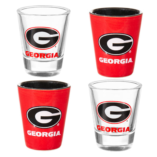 Georgia Bulldogs - NCAA Glass and Ceramic Shot Glass Set - Mann