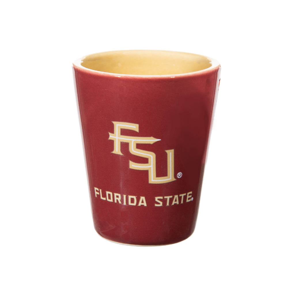 NCAA University Of Florida State - Glass and Ceramic Shot Glass Set - Mann