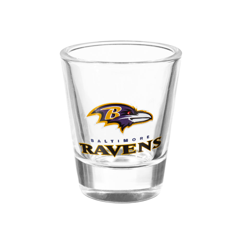 NFL Baltimore Ravens - Glass and Ceramic Shot Glass Set - Mann