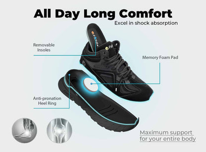 FitVille Men's High - top Rebound Core Walking Shoes V4 - 12