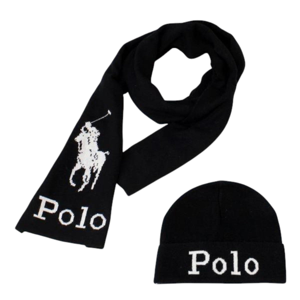 Polo Ralph Lauren Jacquard Stacked Pony Set (Beanie & Scarf)